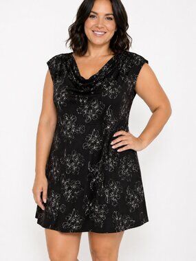 NEW Torrid Scarlett Sz 14 Glitter Floral Dress Evening Cocktail Party Club Gown